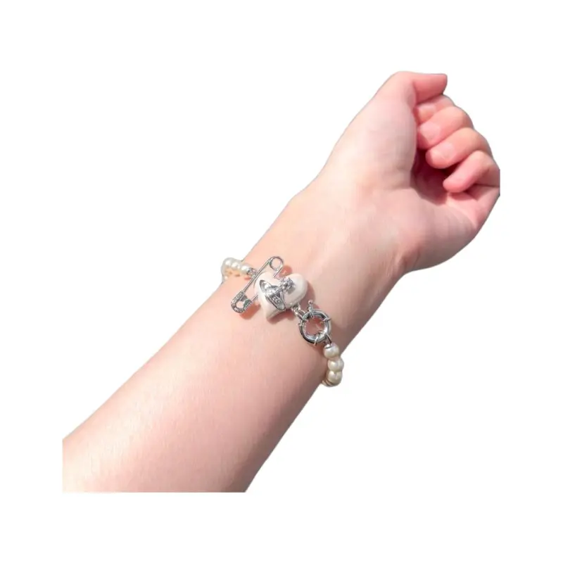 Vivienne Westwood Pearl Bracelets Women's Silver-3