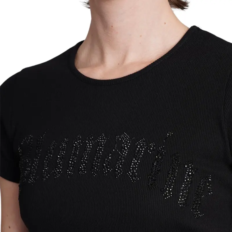 Blumarine Logo Embellished Crewneck T-Shirt-5