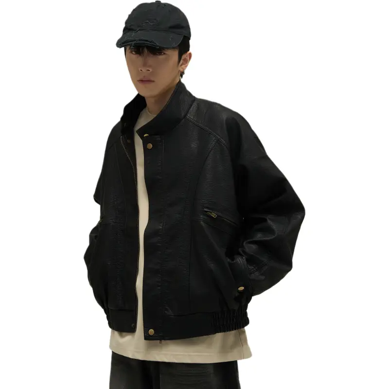 WLNEXT Leather Jacket Unisex Black-7