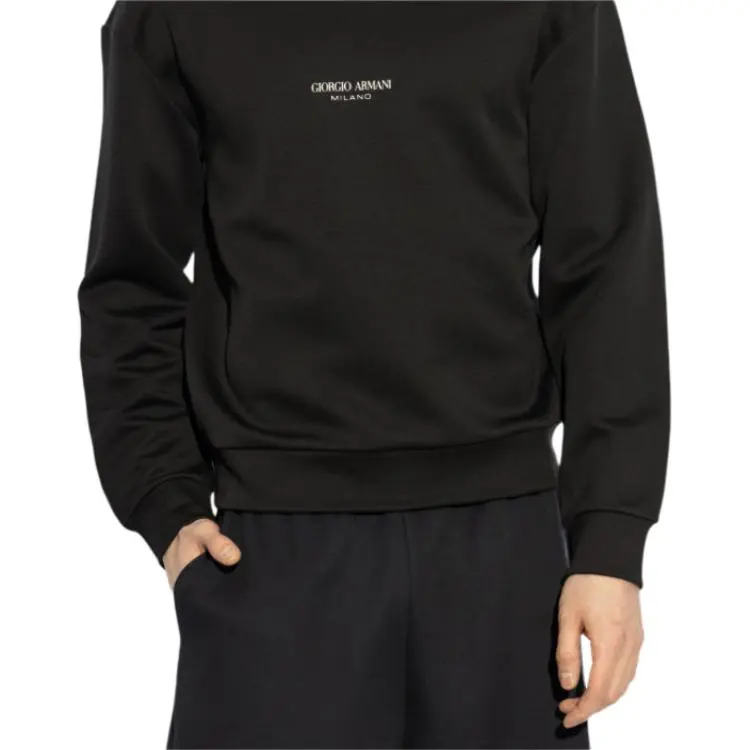 GIORGIO ARMANI Milano Logo Embroidered Crewneck Sweatshirt-4