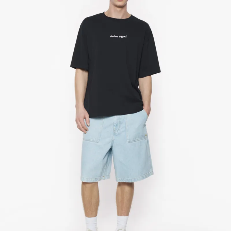 Maison Kitsune Line Handwriting Oversized T Shirt-3