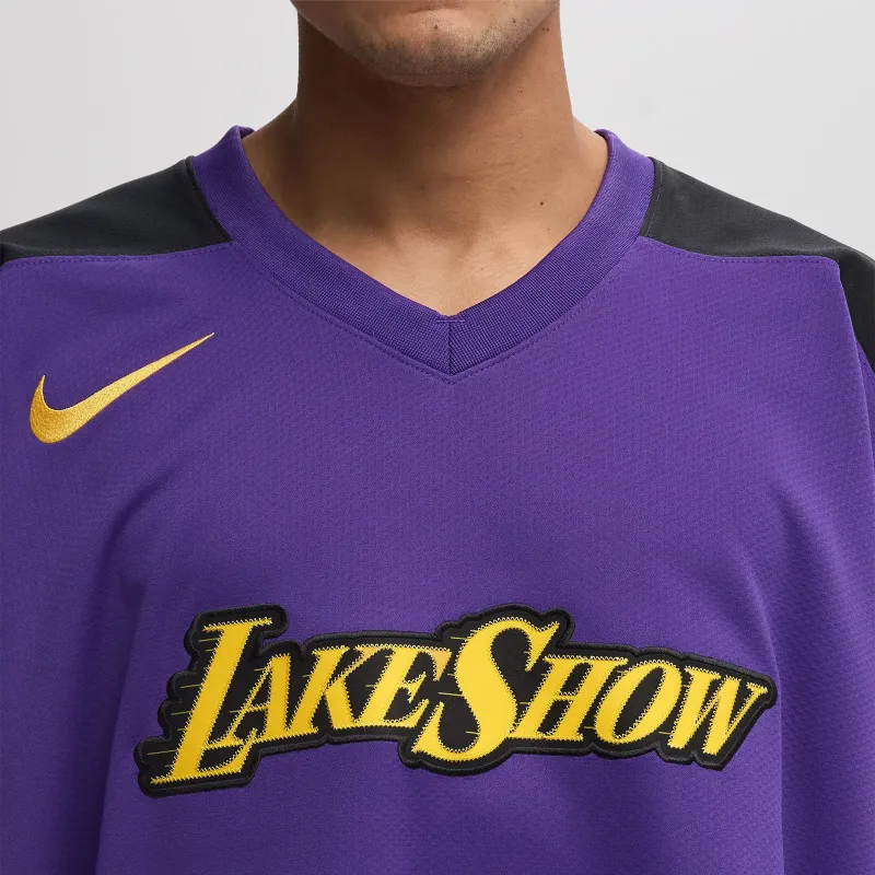 Nike Los Angeles Lakers City Edition Men's Nike Nba Hockey Jersey-3