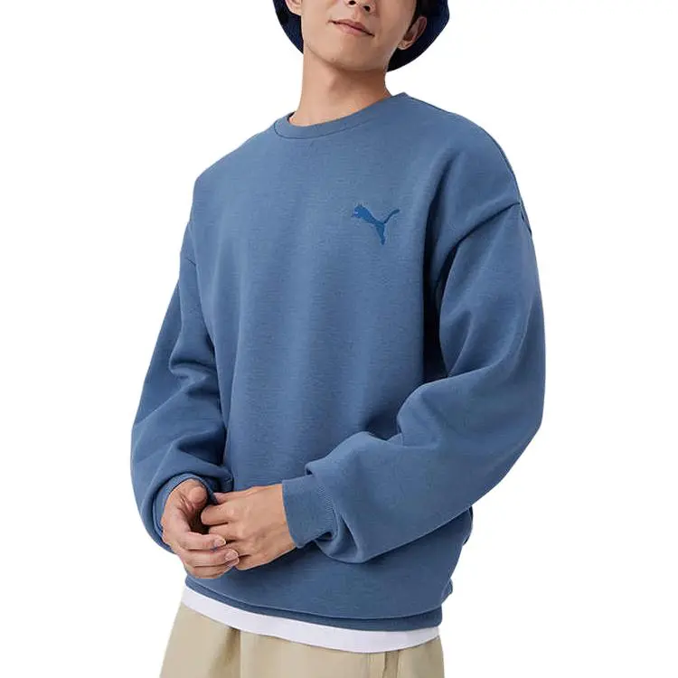 PUMA ELEVATED CREWNECK FL Sweatshirt Men's Midnight Blue-1