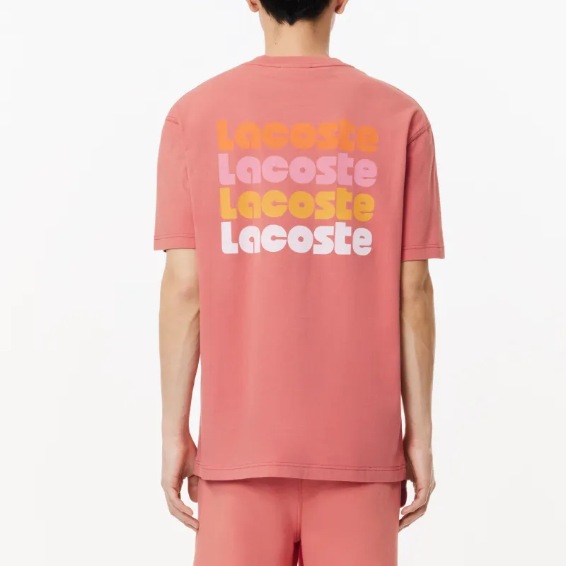 LACOSTE T Shirts Men Pink-2