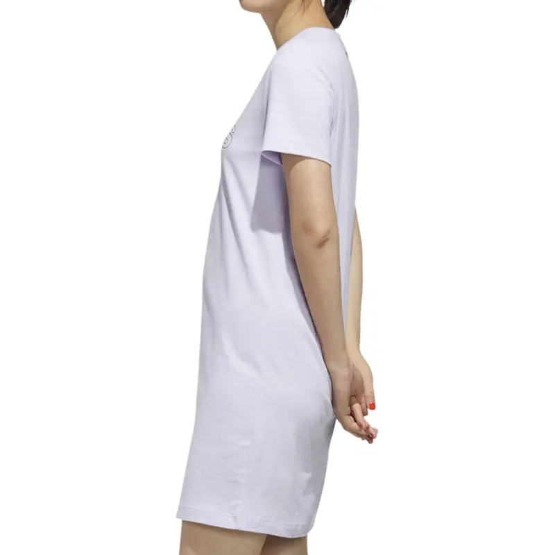 Adidas Short Sleeved Dress Women's Purple-4