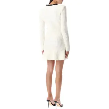 Self portrait Bead Detailed Long Sleeved Mini Dress