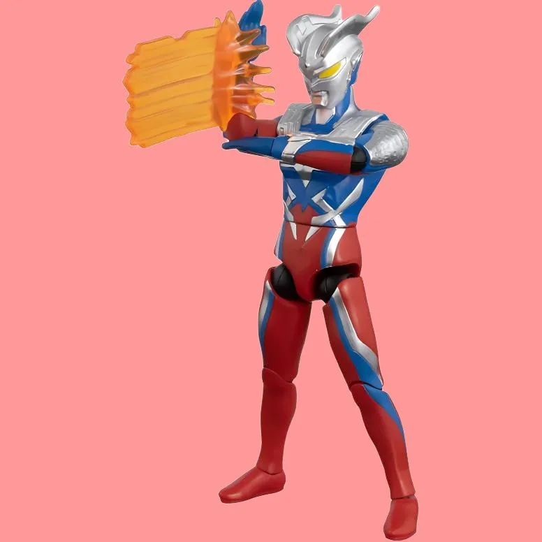 BANDAI Fine Ultra Posable Collection Hero Toy Ultraman Zero Action Figures-2