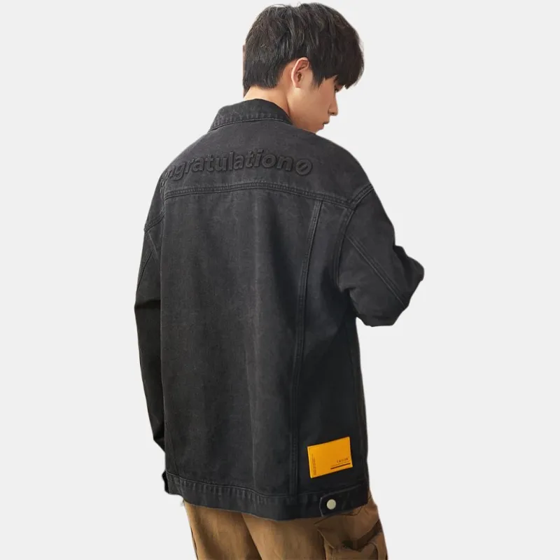 Tonlion Denim Jacket Men's Carbon Black-4
