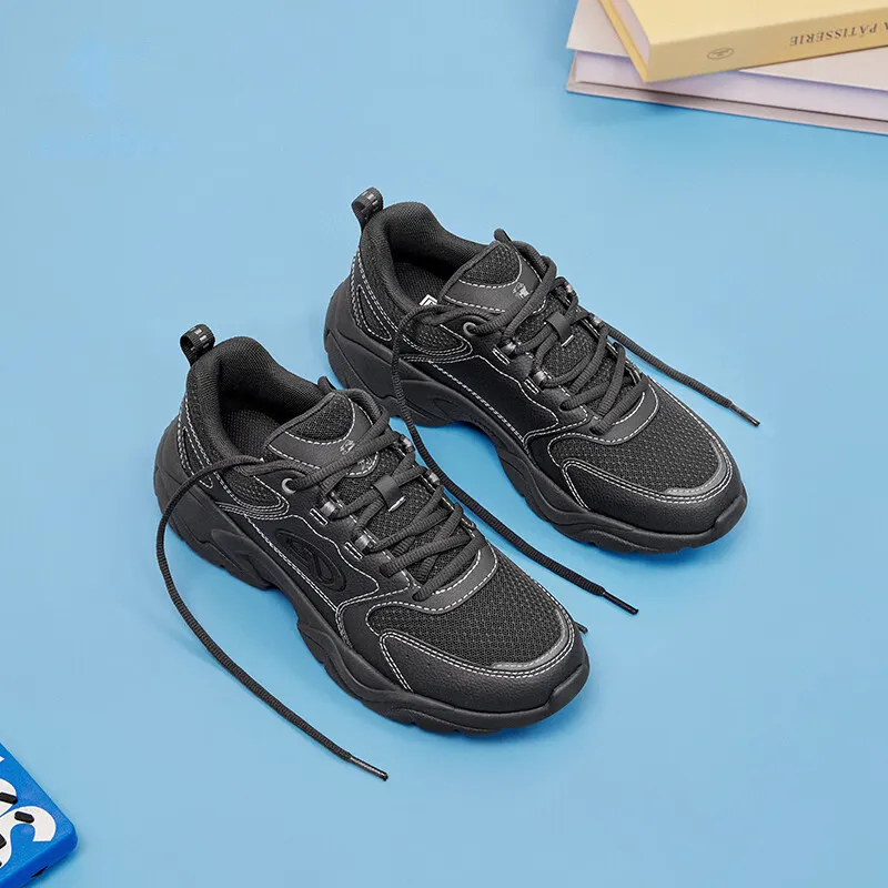 QIAODAN Chunky Sneakers Women's Low Top Iron Gray-2