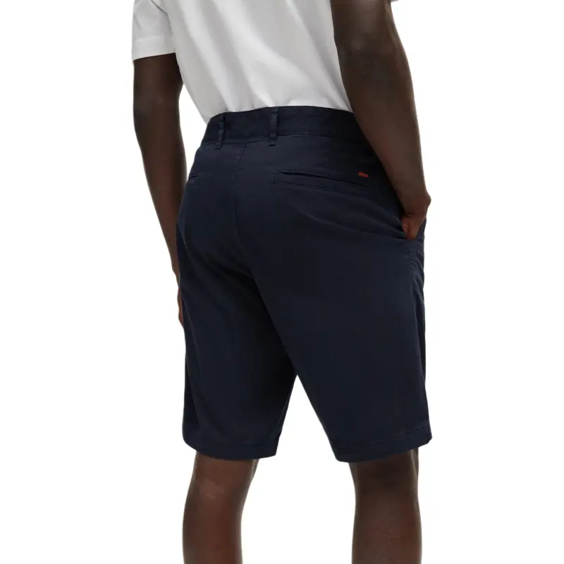 HUGO BOSS Slim Fit Shorts In Stretch Cotton Twill Casual Shorts Men's Dark Blue-3