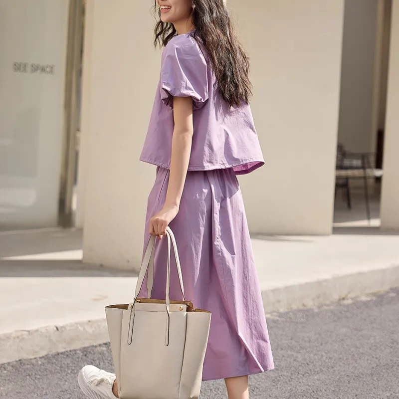 【dme】 Skirt Set Women's Taro Purple-1
