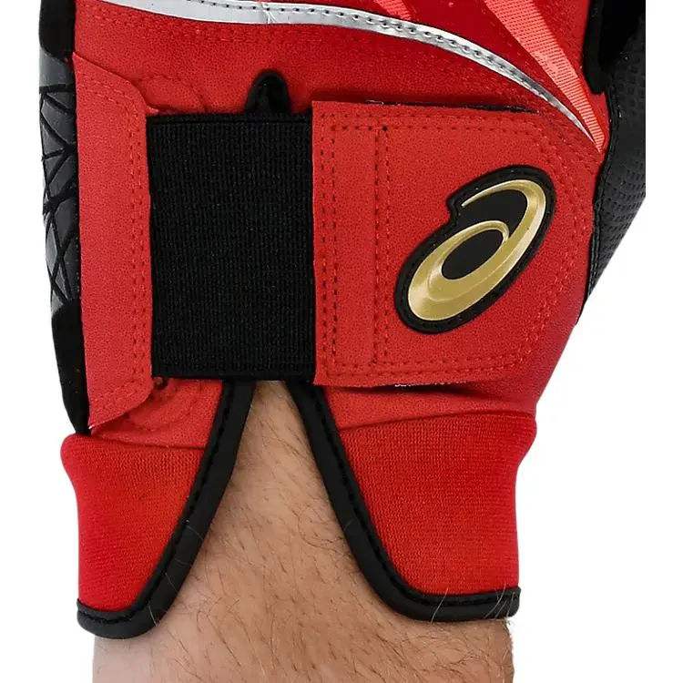Asics Baseball Gloves Batter's Glove Silicone Red-2