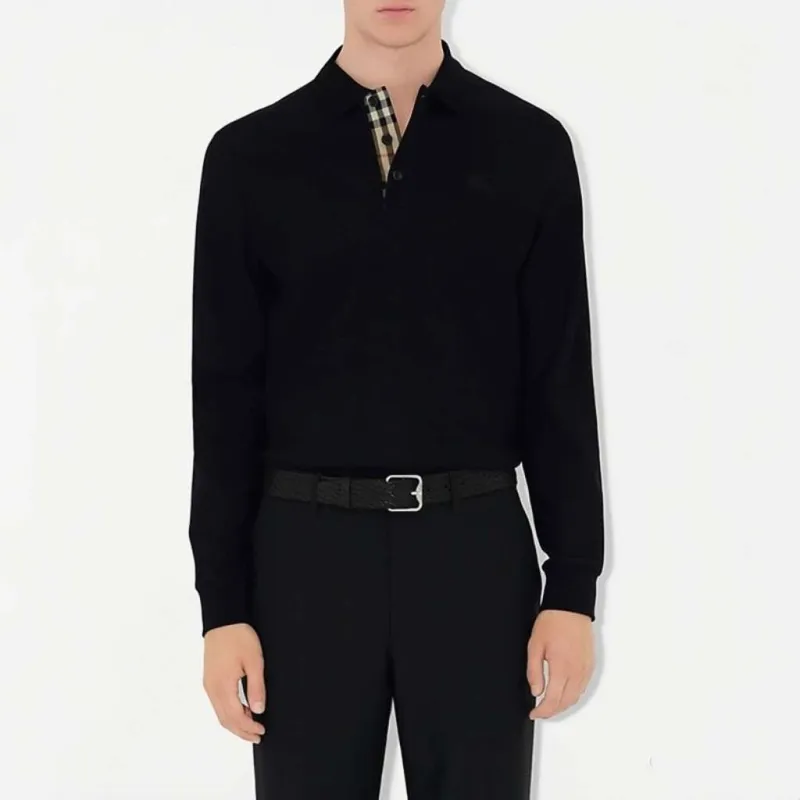 Burberry FW23 Polo Shirt Men's Black-6