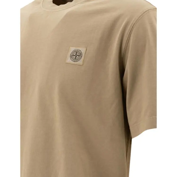 STONE ISLAND Logo Patch Short Sleeved T Shirt-3