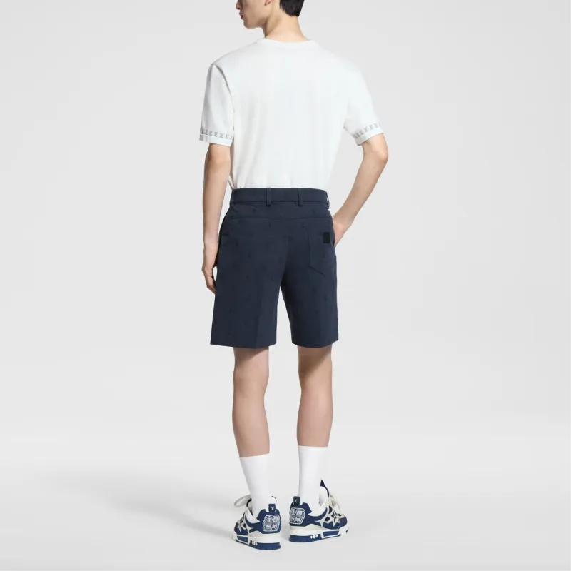 LOUIS VUITTON Lv Blason Cotton Chino Shorts-2