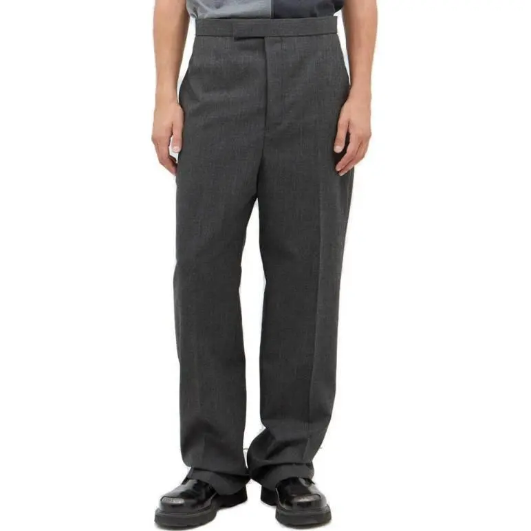 THOM BROWNE Mid Rise Slim Fit Tailored Trousers-4