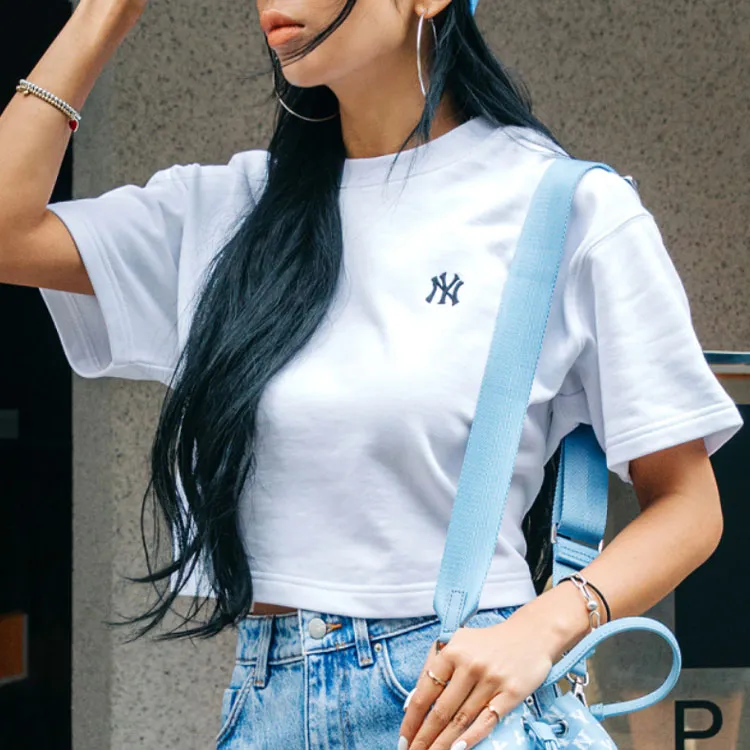 MLB Crop Tops Women's White-5