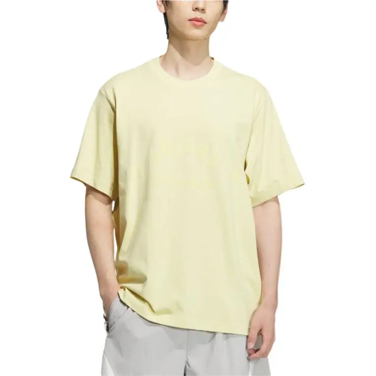 Adidas Lounge GFX T Shirt Men's Powder Yellow-1
