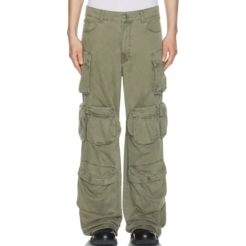 Jaded London Cargo Pants Unisex Green-3