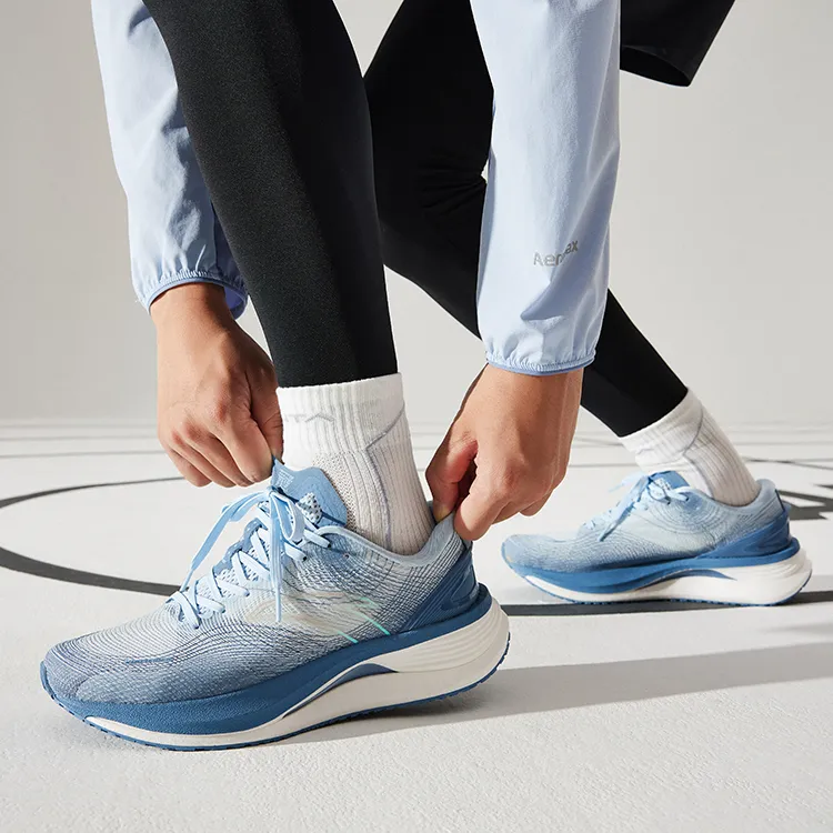 Anta Running Collection Cushioning Breathable Low Top Training Running Shoes Men's Sky Blue-1