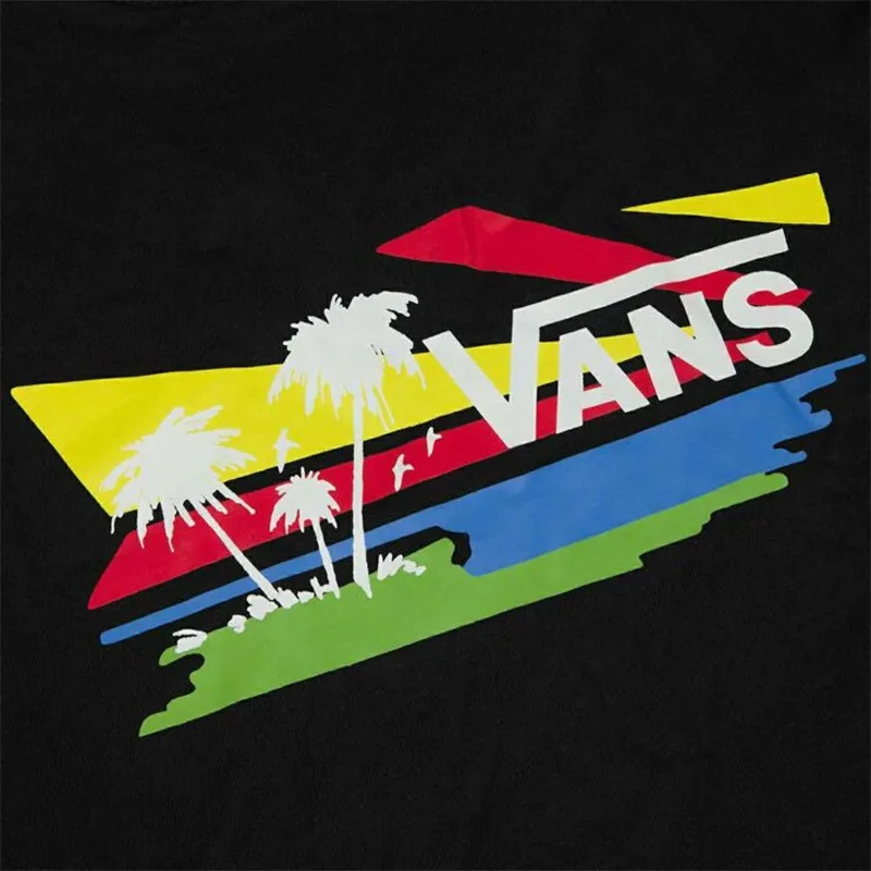Vans Set in Sleeve T Shirt Women's Black-2