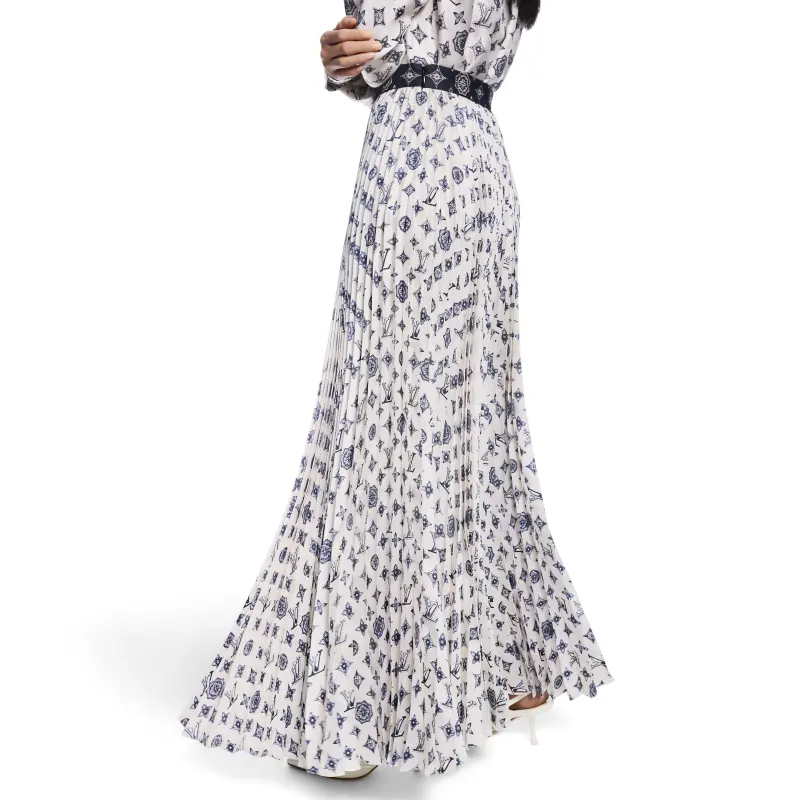 LOUIS VUITTON SS25 Casual Long Skirts Women's White-4