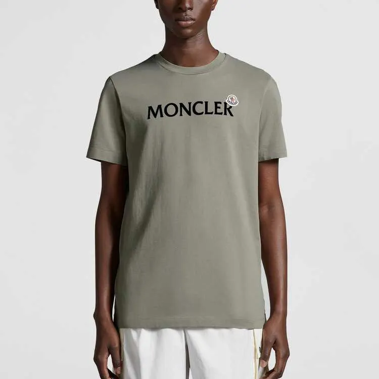Moncler Flocked Logo Crewneck T Shirt-3