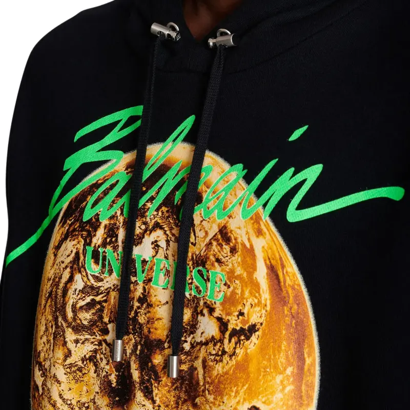 BALMAIN Universe & Planet print Hoodie-6