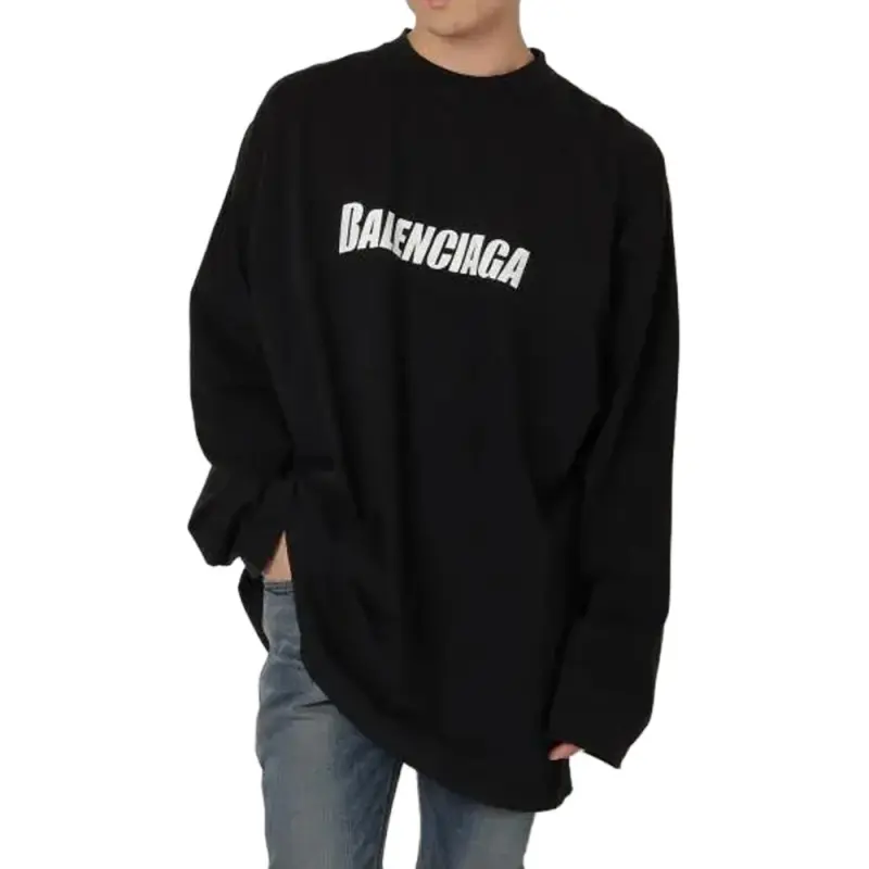 Balenciaga Logo print Long sleeved T shirt-2