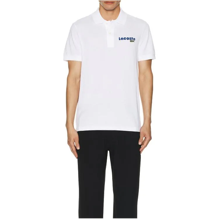LACOSTE Logo print Piqué Polo Shirt-2