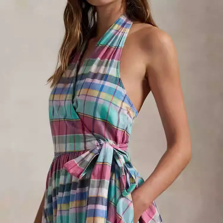 Polo Ralph Lauren SS25 Sleeveless Dress Women's Multicolor-4