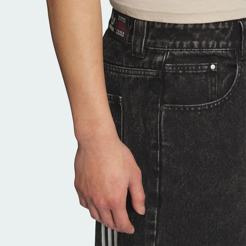 Adidas Originals Casual Shorts Unisex Medium Denim Black-4