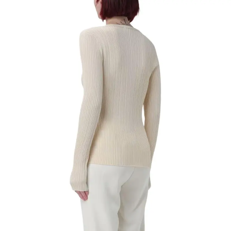THEORY Fine ribbed V neck Jumper-4