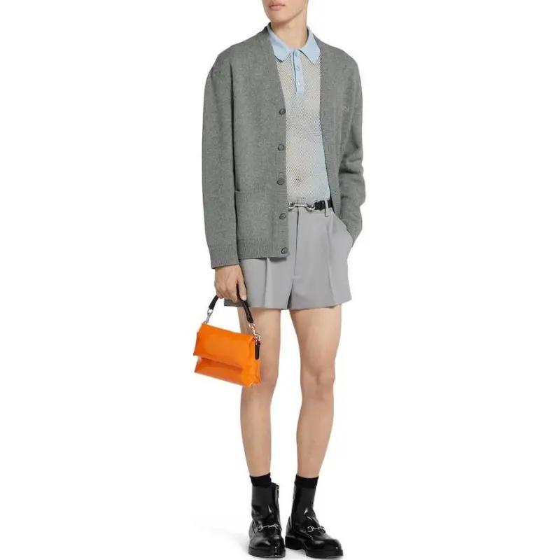 GUCCI SS25 Cashmere Sweater Men's Gray-4