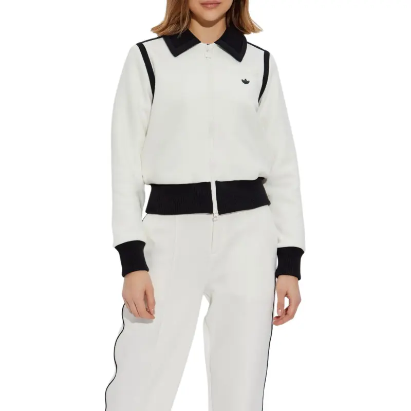 Adidas Women's Premium Collared Track Top Off White-2