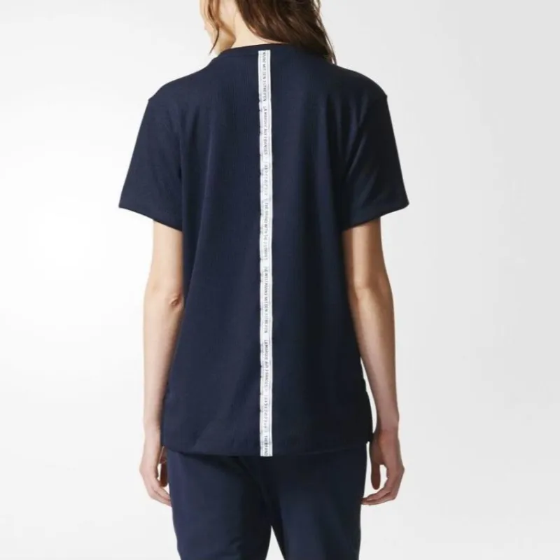 Adidas Originals T Shirt Women's Navy Blue-3