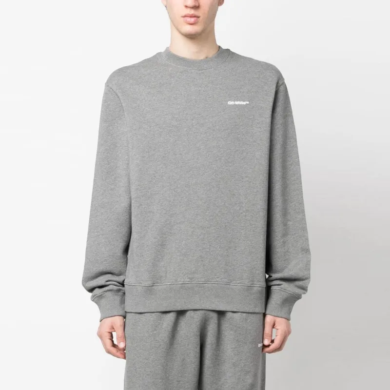 OFF WHITE Wave Outl Diag Slim Crewneck-1
