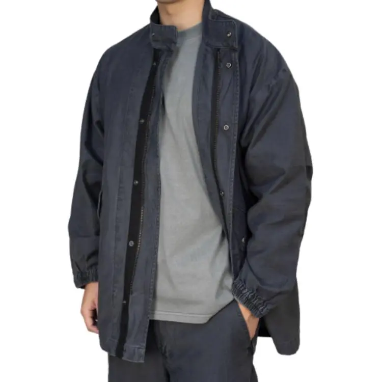 GWDS Trench Coat Unisex Washed Black-2