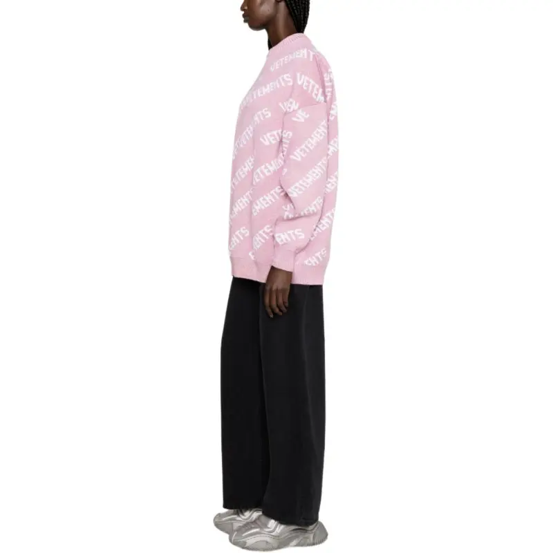 Vetements All-Over Logo Embroidered Sweater-3
