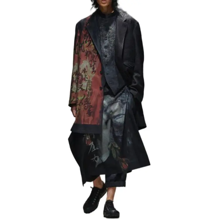 Yohji Yamamoto Seperate Fabric Denim Print Jacket-2