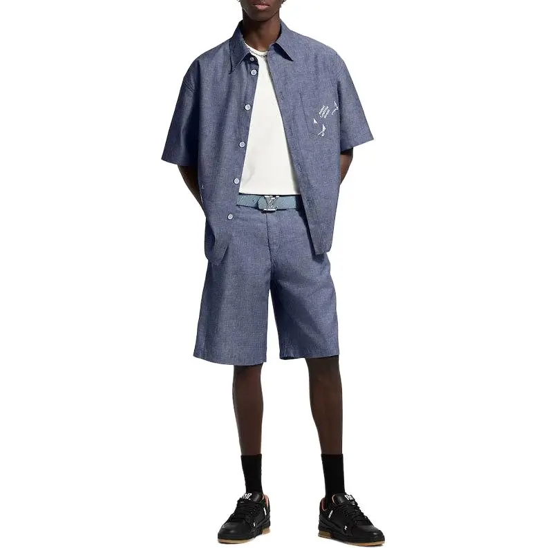 LOUIS VUITTON FW25 Shirt Men's Blue-1