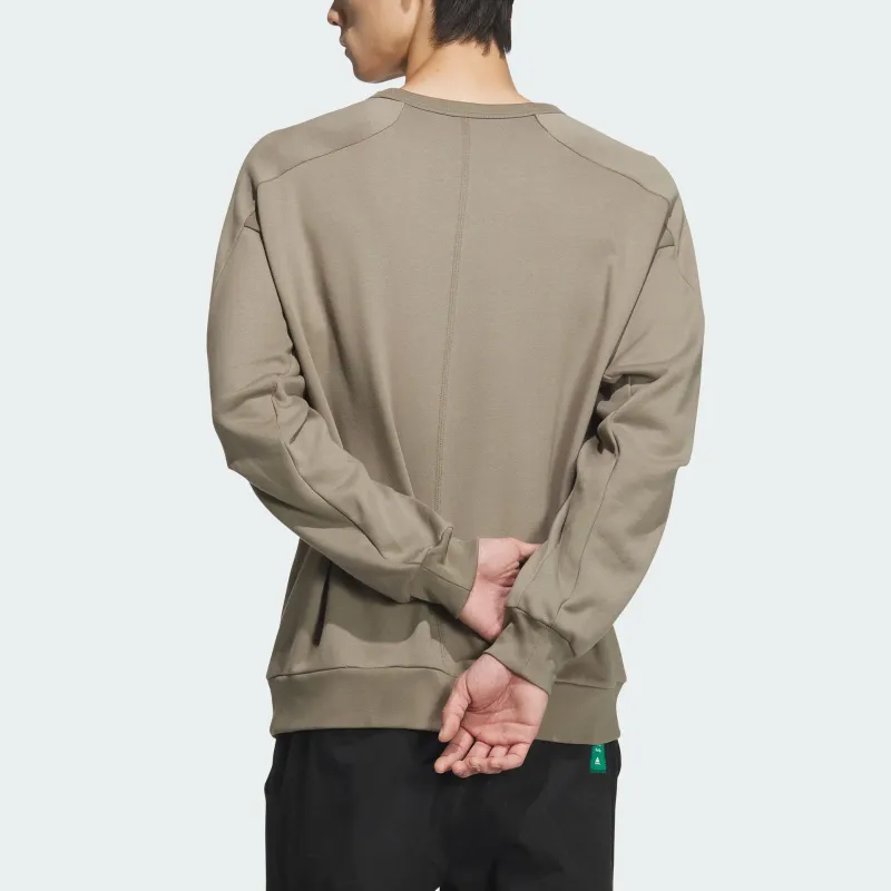Adidas Wuji Series SILKY SWEATSHIRT Sweatshirt Men Earth Brown-2