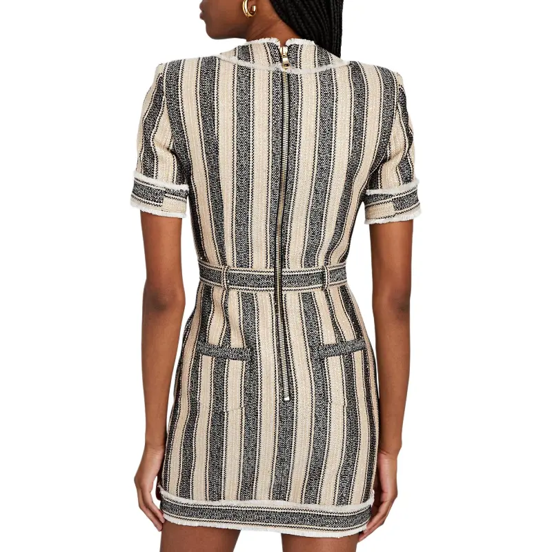 BALMAIN Short Sleeved Dresses Women's Light Umber-2