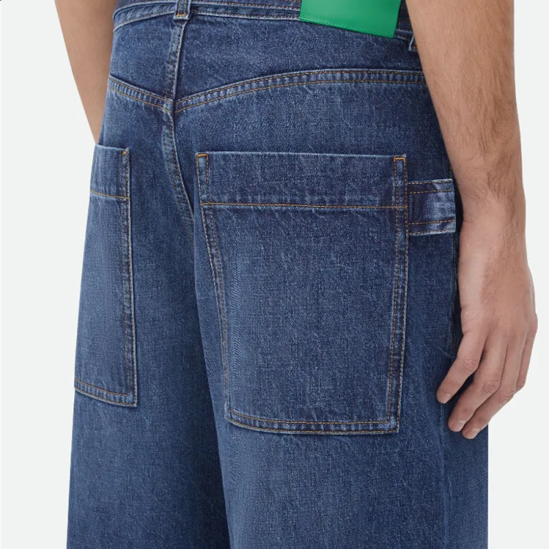Bottega Veneta Belted Cargo Denim Trousers-6