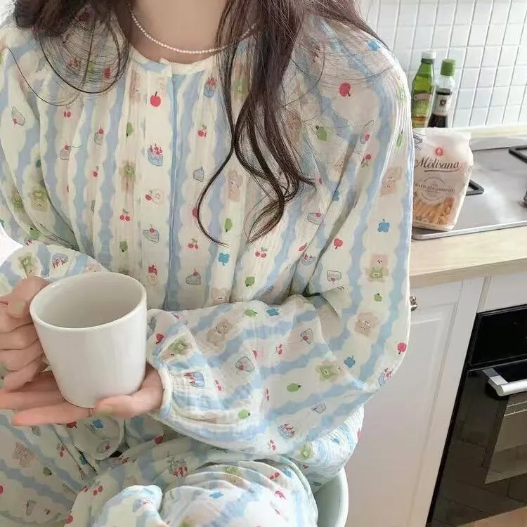 WANANNI Pajama Set Women's Light Blue-3