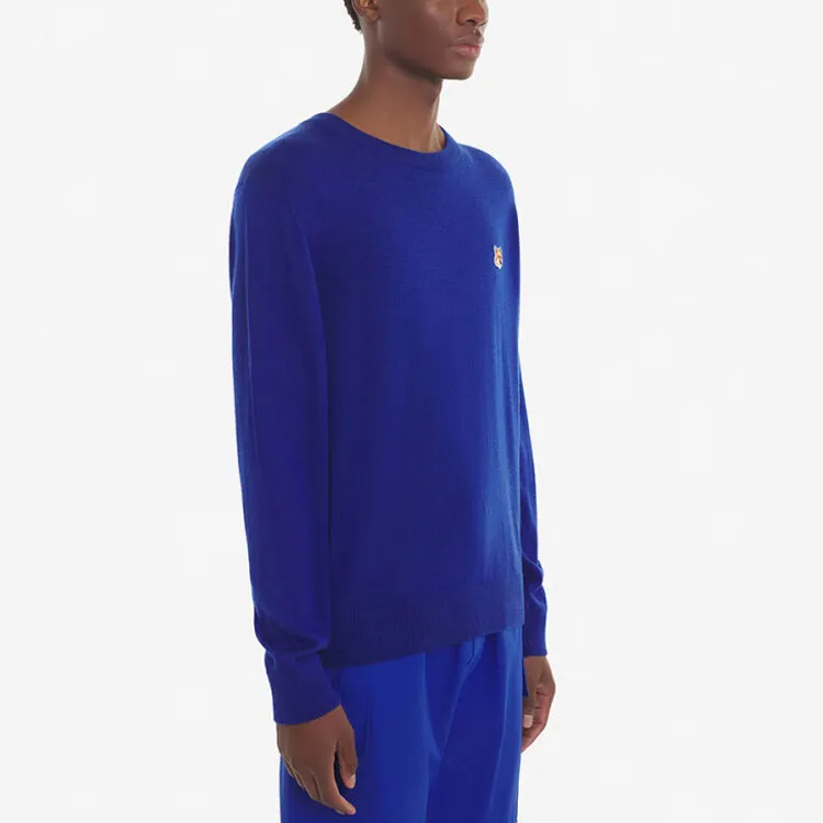 Maison Kitsune Fox Head Patch Long Sleeved Jumper-1