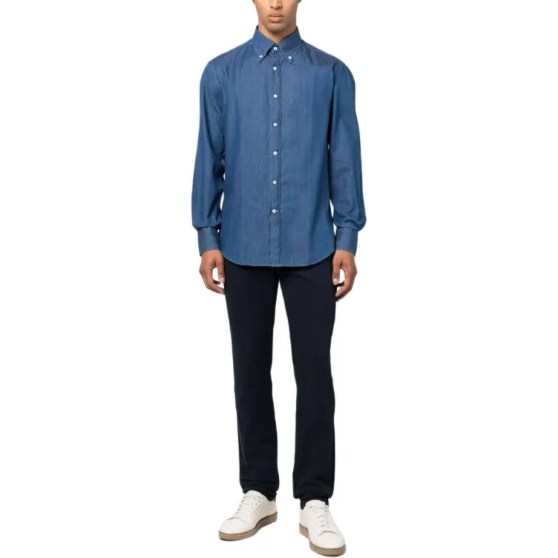 Brunello Cucinelli Denim Cotton Shirt-2