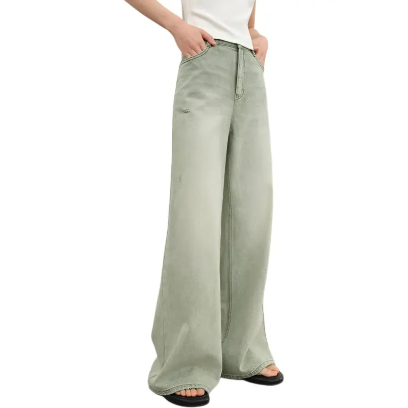 Orange Desire Jeans Women's Green Grape Snow Mountains-4