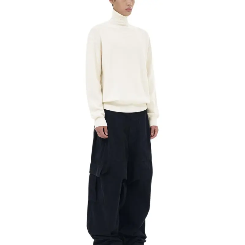 WE11DONE Intarsia knit Roll neck Jumper-3