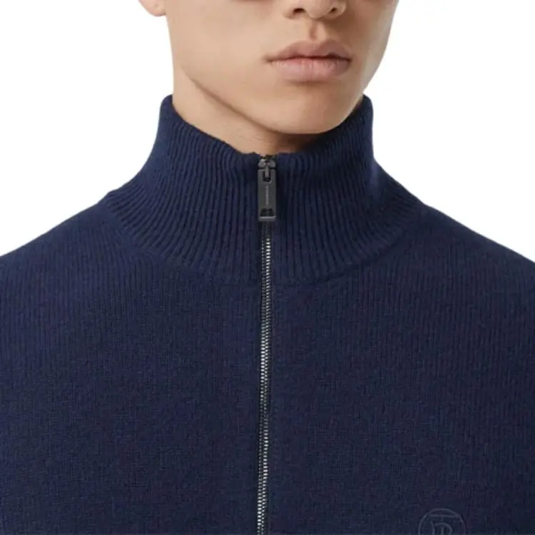 Burberry Cashmere Sweaters Men Marine Blue-4